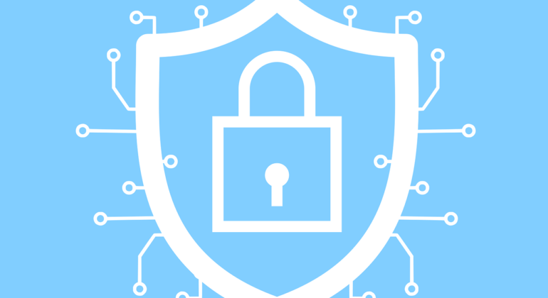 Free cybersecurity lock encryption vector