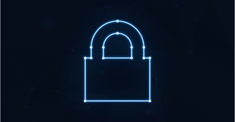 Free padlock neon cybersecurity vector