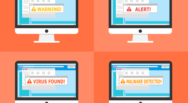 Free warning alert detected vector