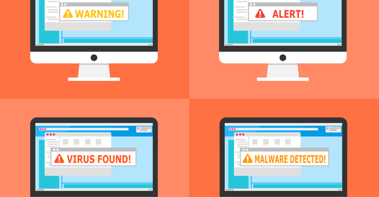 Free warning alert detected vector