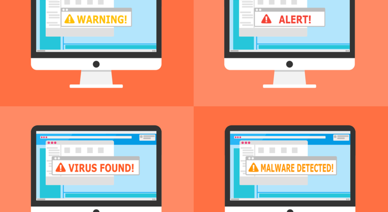 Free warning alert detected vector
