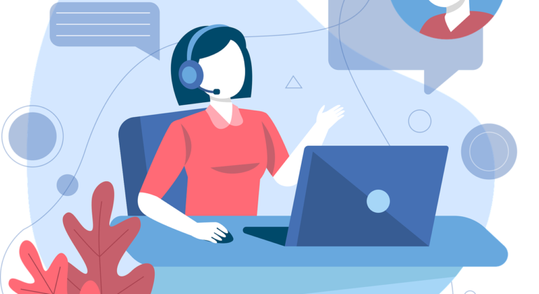 Free call center customer service business solutions vector