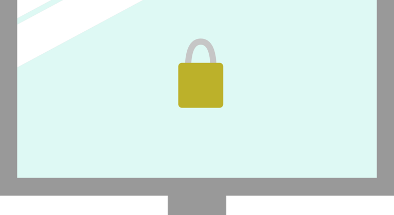 Free security lock protect vector