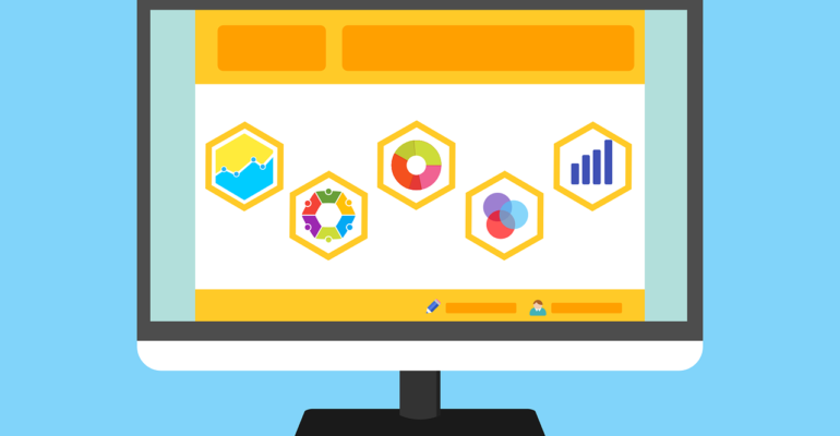 Free statistic survey website vector