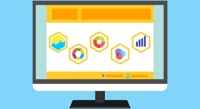 Free statistic survey website vector