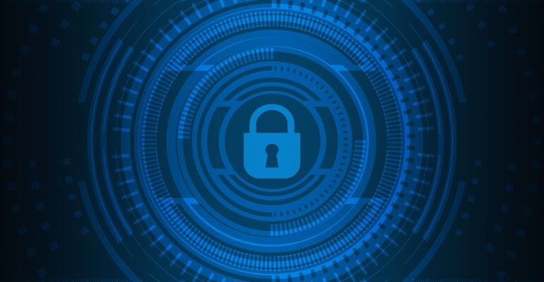Free cyber security technology network illustration